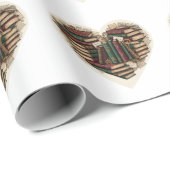 Book Heart Wrapping Paper | Vintage Aesthetic ラッピングペーパー (ロールコーナー)