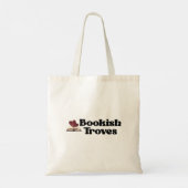 Book & Hearts Illustration Romantic Reader Gift トートバッグ (裏面)