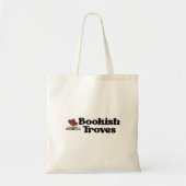 Book & Hearts Illustration Romantic Reader Gift トートバッグ (正面)