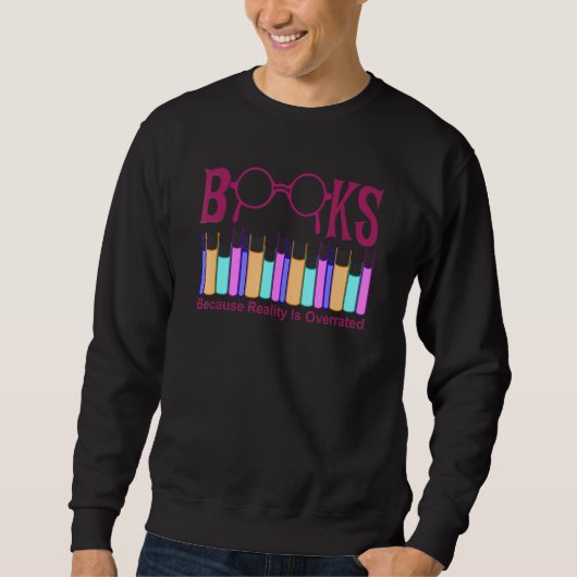 Book I Love's Library 読 Novel Reader スウェットシャツ (正面)