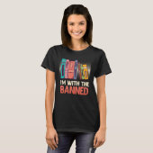 Book  I m with the Banned Bookworm Reading Book fa Tシャツ (正面フル)