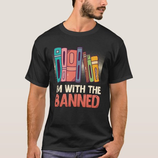 Book  I m with the Banned Bookworm Reading Book fa Tシャツ (正面)
