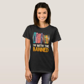 Book  I m with the Banned Bookworm Reading Book fa Tシャツ (正面フル)