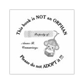 Book is Not an Orphan Please Do Not Adopt Monkey ラバースタンプ (インプリント)