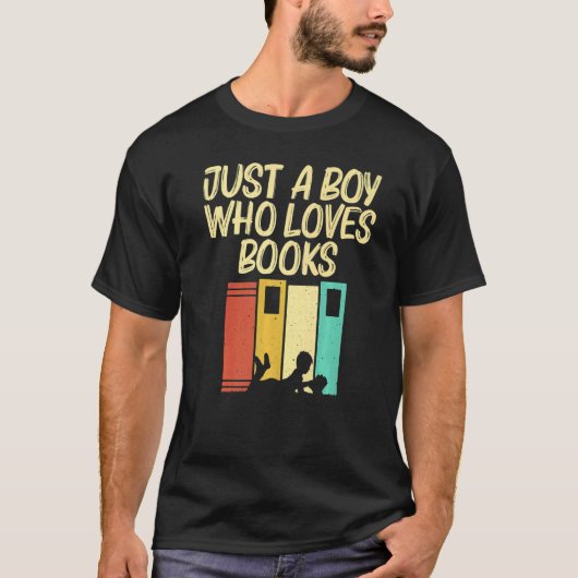 Book Kids Boys 読's Readers Librarian Tシャツ (正面)