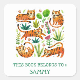 BOOK LABEL :遊のTIGERS スクエアシール
