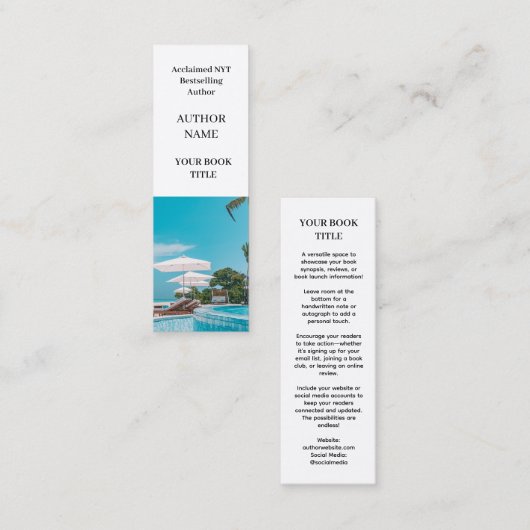 Book Launch | Author Mini Promotional Design スキニー名刺 (正面/裏面)
