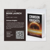 Book Launch Author Promo Photo QR Code ポストカード (正面)