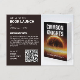 Book Launch Author Promo Photo QR Code ポストカード