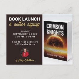Book Launch Author Signing Promotional Marketing ポストカード