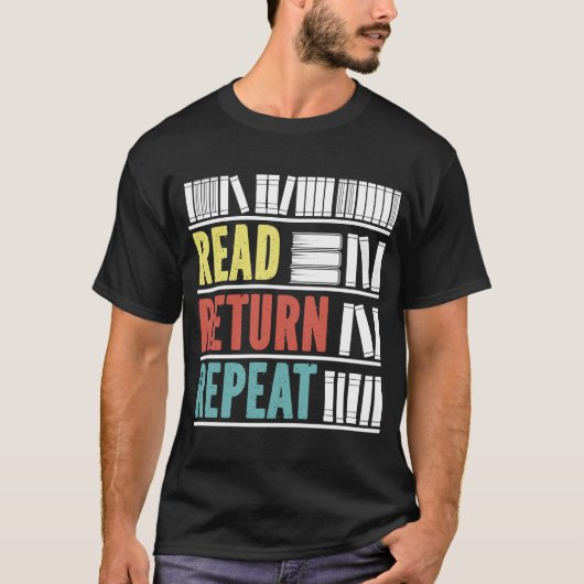 Book Librarian読のリピーターヴィンテージ Tシャツ (正面)