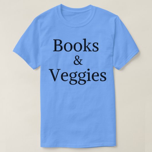 Book Lover and Vegetables Vegetarian Vegan Gift Tシャツ (デザイン正面)