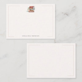 Book Lover Bookish New Chapter Chic Wedding Couple ノートカード