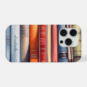 Book Lover Bookstack Personalized iPhoneケース (裏面横)