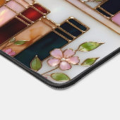 Book Lover Desk Mat | Floral Bookshelf Mouse Pad デスクマット (コーナー)