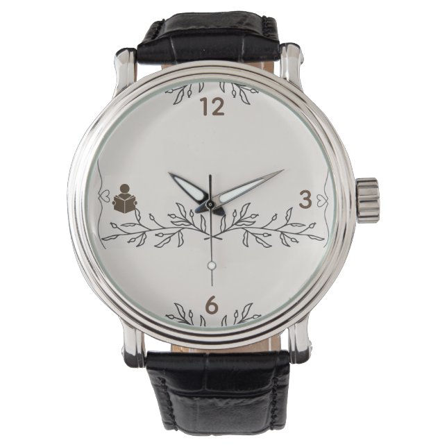 Book Lover eWatch Design for Reading Lovers 腕時計 (正面)