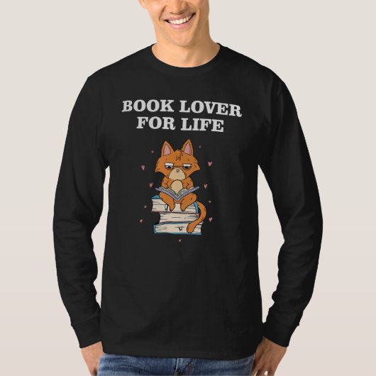 Book Lover for Life_1 Tシャツ (正面)