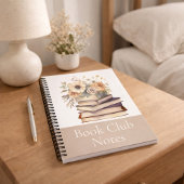 Book Lover Gift Floral Book Club Notebook ノートブック