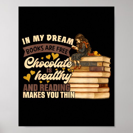 Book Lover Gift Reading Gift Sweet Chocolate Lover ポスター (正面)