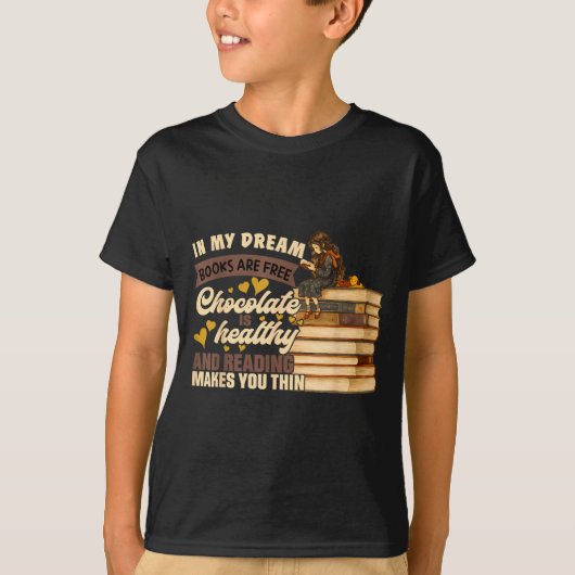 Book Lover Gift Reading Gift Sweet Chocolate Lover Tシャツ (正面)