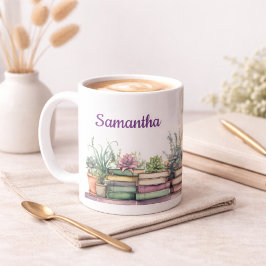 Book Lover Gift Reading Nook Personalized コーヒーマグカップ