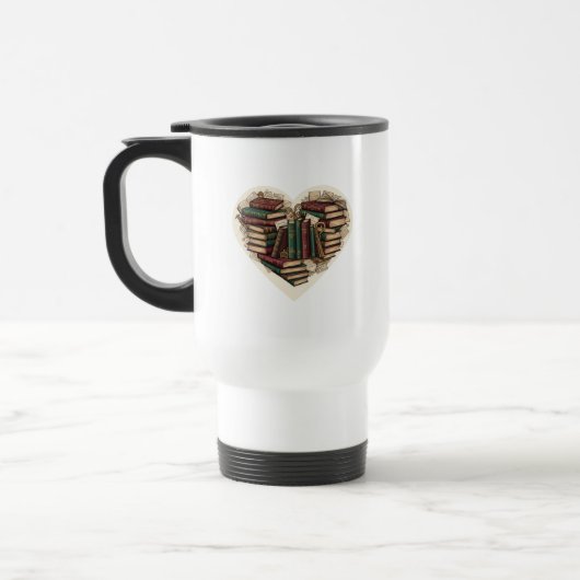 Book Lover Heart Mug トラベルマグ (左)