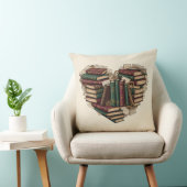Book Lover Heart Throw Pillow クッション (椅子)