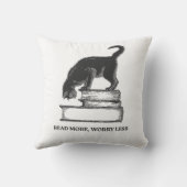 Book Lover Inspirational Quote Tee クッション (裏面)