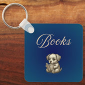 Book Lover Keychain Books the only therapy I need キーホルダー (正面)