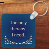 Book Lover Keychain Books the only therapy I need キーホルダー (裏面)