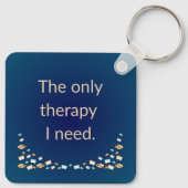Book Lover Keychain Books the only therapy I need キーホルダー (裏面)