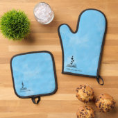 Book Lover Kitchen Oven Mitt 鍋つかみ&鍋敷きセット (トップダウン)