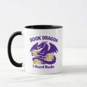 Book Lover Mug | Book Dragon I Hoard Books Coffee  マグカップ (左)