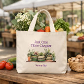 Book Lover One More Chapter Personalized ラージトートバッグ
