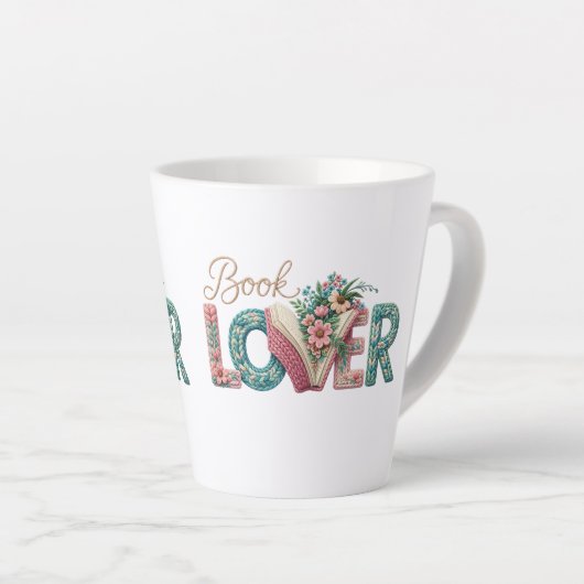 Book Lover Pastel Latte Mug カフェラテマグ (右アングル)