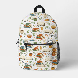 Book Lover Pattern Back To School Backpack プリントバックパック