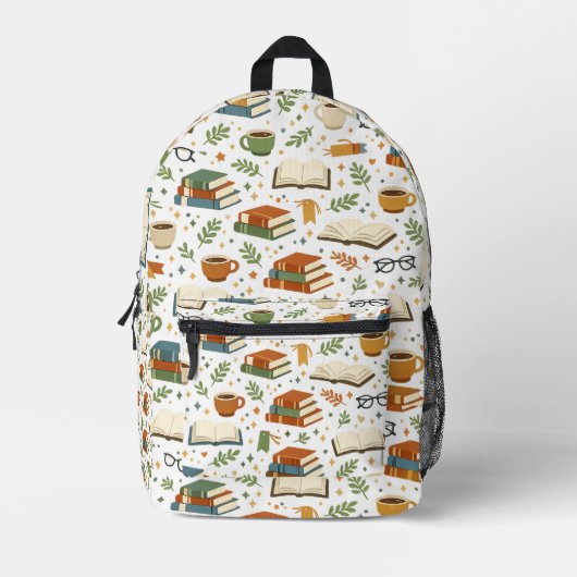 Book Lover Pattern Back To School Backpack プリントバックパック (正面)