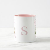 Book Lover Pink Handle Initial Mug マグカップ (中央)