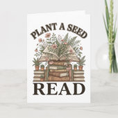 Book Lover Plant A Seed Read Reading Teacher Gift  カード (正面)