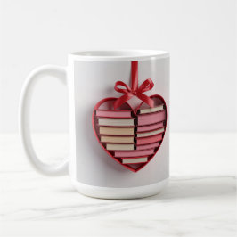 Book Lover Red Heart Shaped Gift Box Classic Mug コーヒーマグカップ