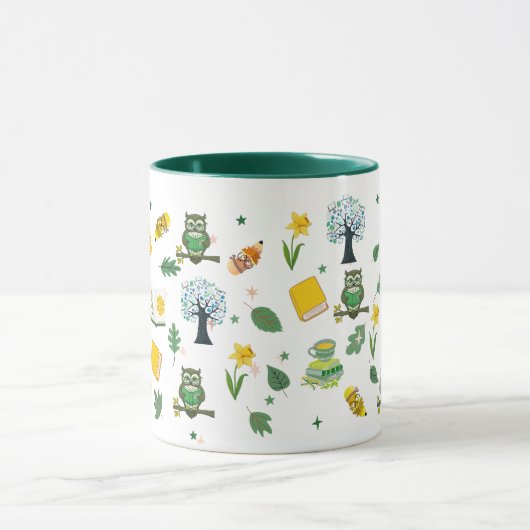 Book Lover Spring Design 11oz Coffee Mug マグカップ (中央)
