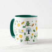 Book Lover Spring Design 11oz Coffee Mug マグカップ (正面左)