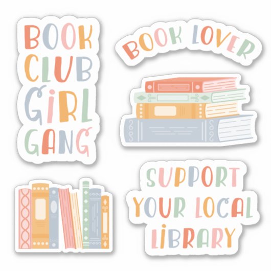 Book Lover Sticker Set シール (正面)