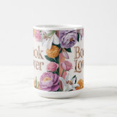 Book Lover White Floral Mug モーフィングマグカップ (中央)