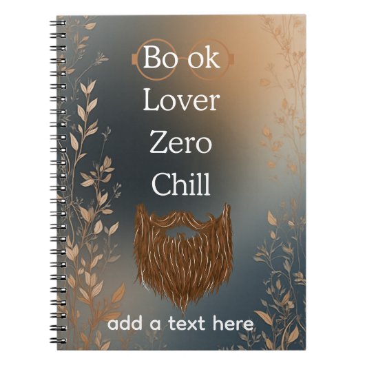 Book Lover Zero Chill Notebook ノートブック (正面)