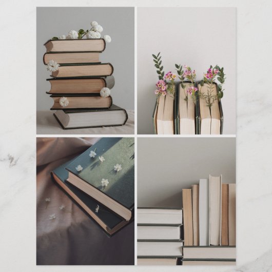 Book Lover's Aesthetic Collage Scrapbook Paper (正面)