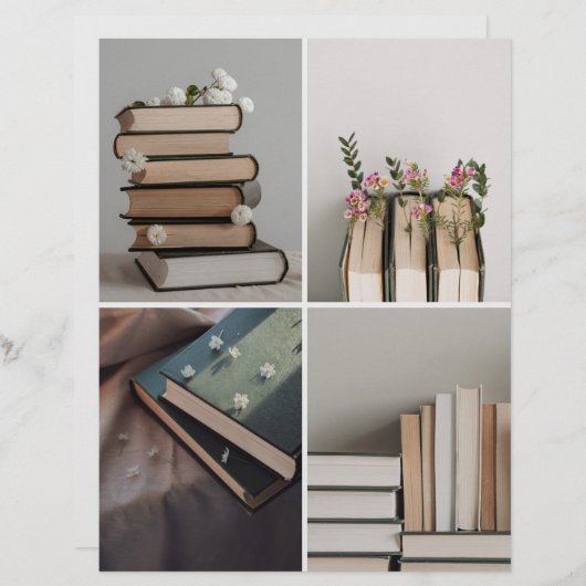Book Lover's Aesthetic Collage Scrapbook Paper (正面/裏面)