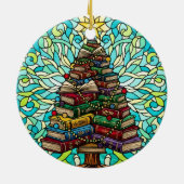Book Lovers Bookish Christmas Tree Ornament セラミックオーナメント (裏面)