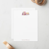 Book Lovers Bookish Theme Personalized Stationery ノートカード (正面/裏面インサイチュ)