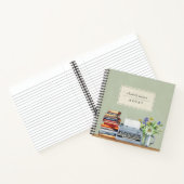 Book Lover's Bookstack Birthday Gift Notebook ノートブック (内部)